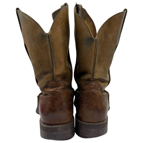 Ariat Rambler Earth Brown Bomber Leather Cowboy Western Boots Mens 10 Distressed main image 4